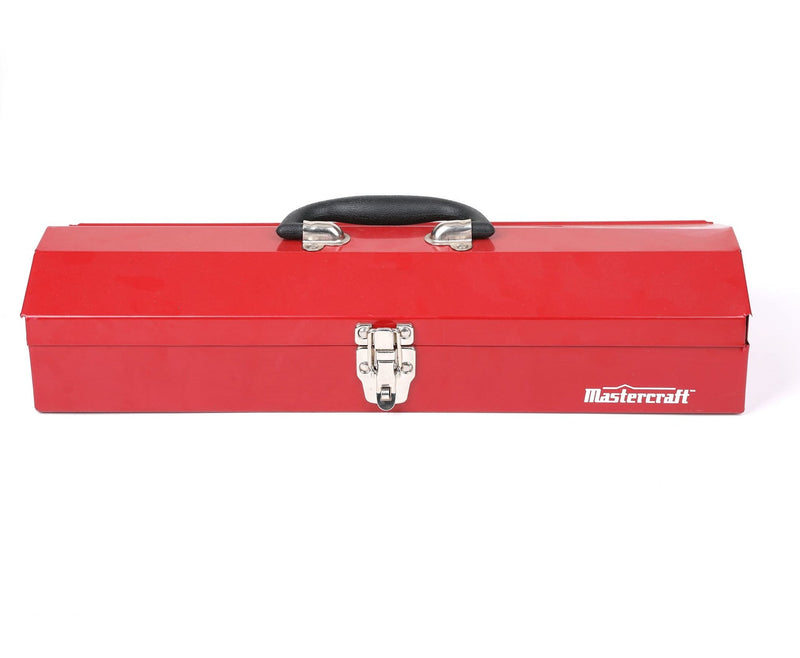 Portable Metal Hip Roof Tool Box, Red, 19-in D4046