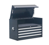 Powder-Coated Steel Tool Chest with Liners, Black, 36-in