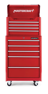 Rolling Tools Storage Cabinet with 5 Drawers, Deep Red, 24-in
