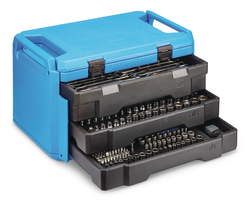 Socket Set, 270-pc, SAE / Metric, CRV, Nickel-Chrome Plating W258