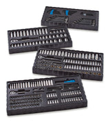 Socket Set, 350-pc, SAE / Metric, CRV, Nickel-Chrome Plating