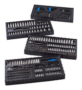 Socket Set, 350-pc, SAE / Metric, CRV, Nickel-Chrome Plating