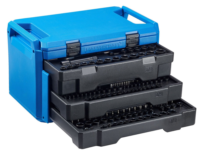 Socket Set, SAE/Metric, CRV, Black Steel Finish, 260-pc L9023