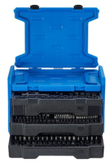 Socket Set, SAE/Metric, CRV, Black Steel Finish, 260-pc