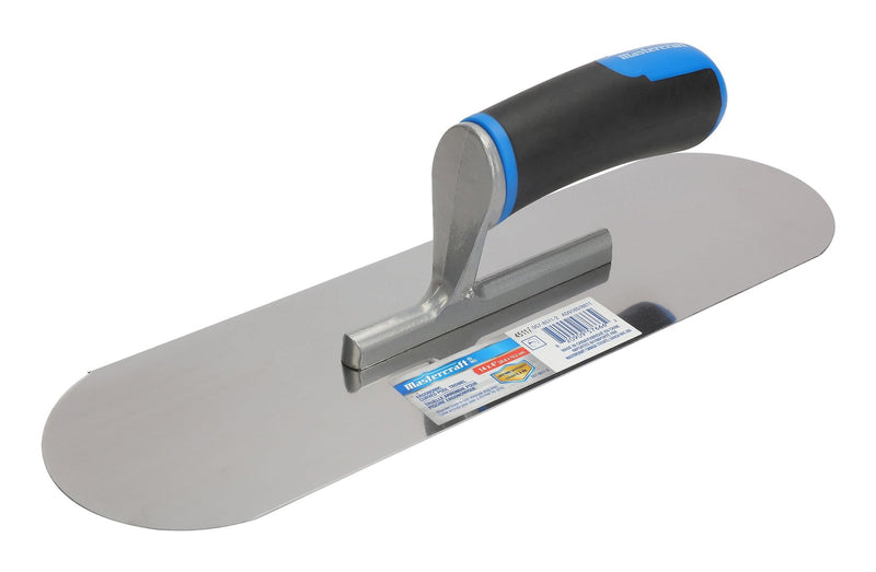 Steel Curved Pool Trowel with Comfort Grip For Masonry & Concrete Work, 4 x 14-in B8461