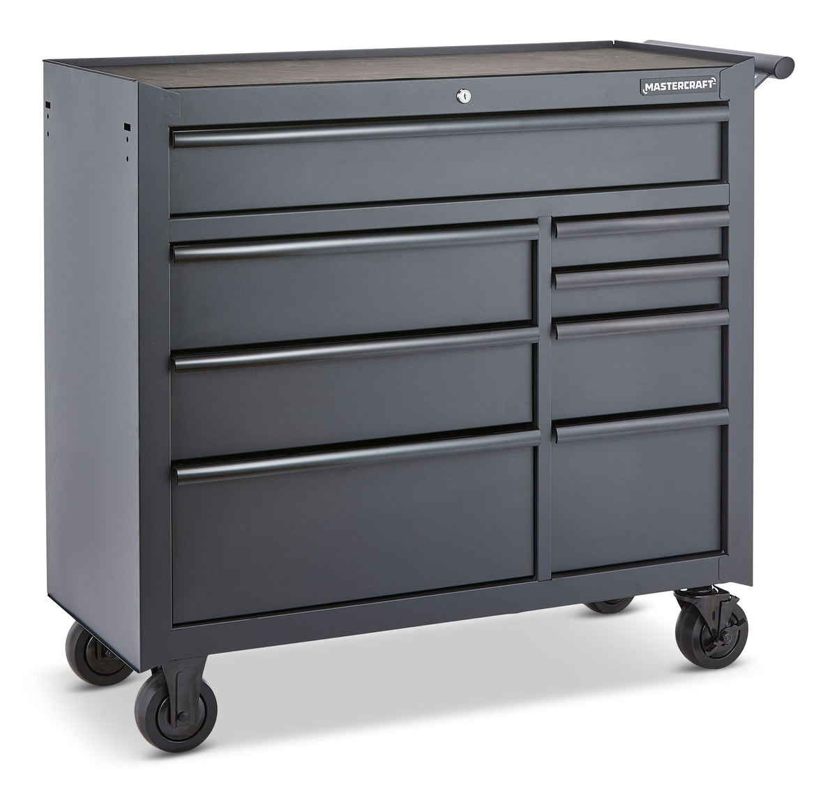 Tool Storage Cabinet, 8 Drawer, 41-in, Black