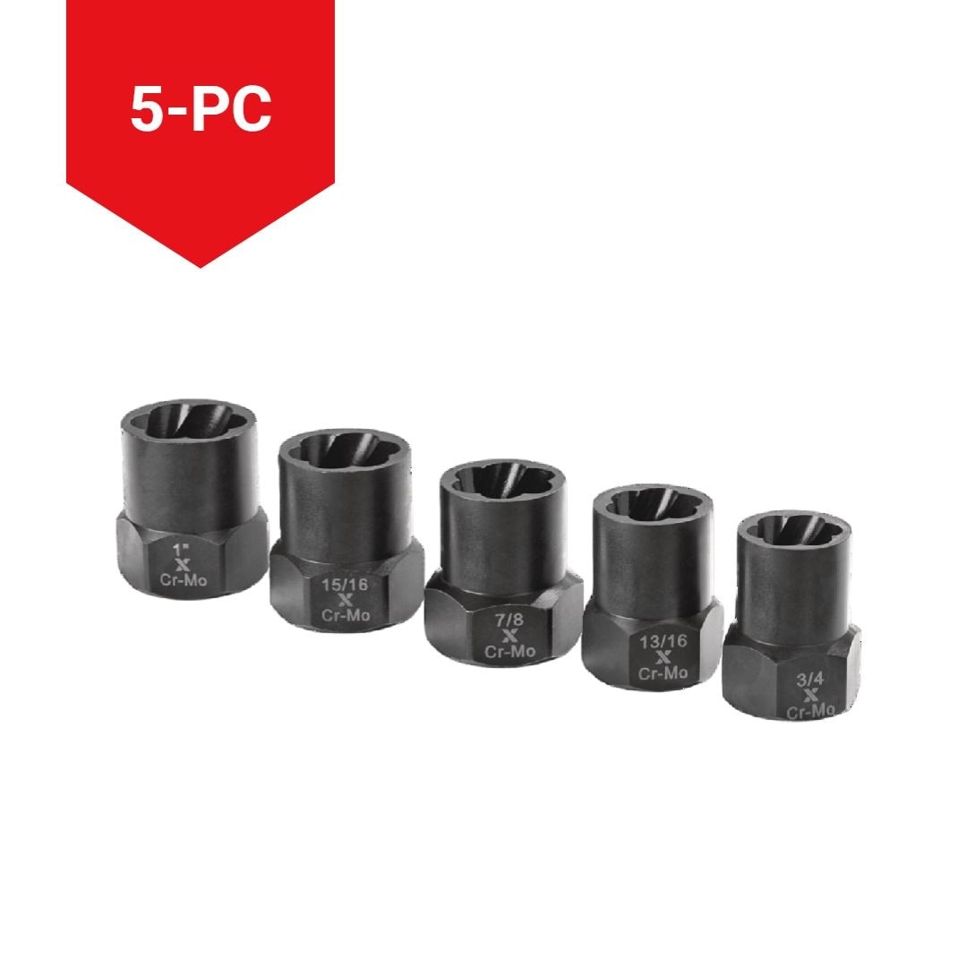 MAXIMUM 1/2-in Drive Impact Bolt & Nut Remover Set, 5-pc