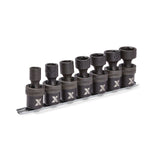 MAXIMUM 1/2-in Drive Swivel Impact Socket Set, 7-pc, SAE, Cr-Mo