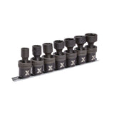 MAXIMUM 1/2-in Drive Swivel Impact Socket Set, 7-pc, SAE, Cr-Mo