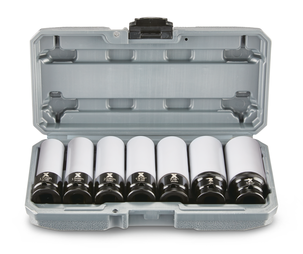 MAXIMUM 1/2-in Drive Wheel Protector Deep Impact Socket Set, 7-pc