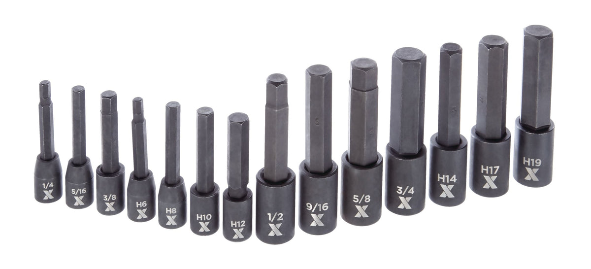 MAXIMUM Hex Impact Socket & Bit Socket Set, 14-pc, SAE/Metric