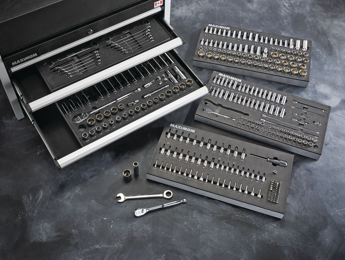 MAXIMUM Professional Grade Socket Set, 346-pc, CRV, Nickel-Chrome Plating