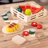 Wooden Cutting Food Playset, Ages 3+