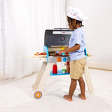 Wooden Deluxe Barbecue Grill, Smoker and Pizza Oven Playset, Ages 3+