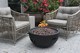 Jefferson Outdoor Gas-Fueled Fire Bowl with PVC Cover, 40,000 BTUs, 26 x 26 x 13-in