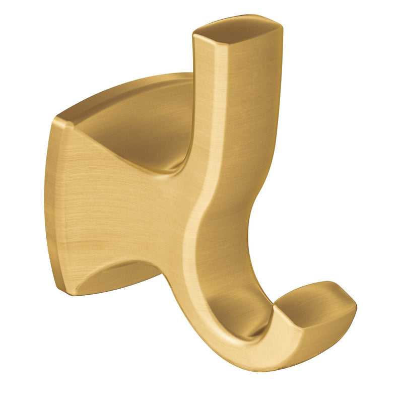 Voss Double Robe Hook, Brushed Gold P5930