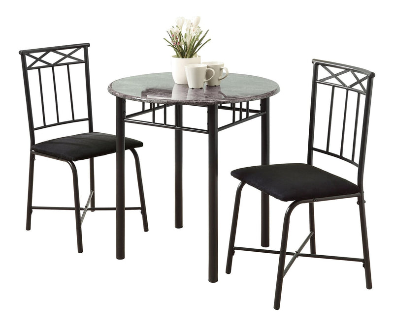 Transitional Dining Set, Grey, 3-pcs X4715
