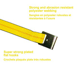 10,000-lb Commercial Ratchet Tie Down Strap, with Flat Hook, 2-in x 27-ft