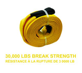 30,000-lb Recovery Strap with Loop Ends, Commercial Grade, 4-in x 30-ft