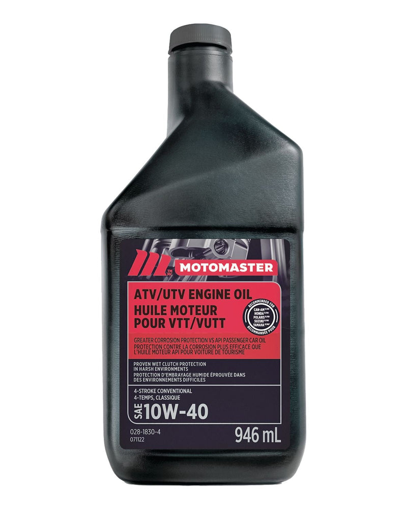 4-Stroke Premium ATV/UTV Engine Oil 10W40, 946-mL S758
