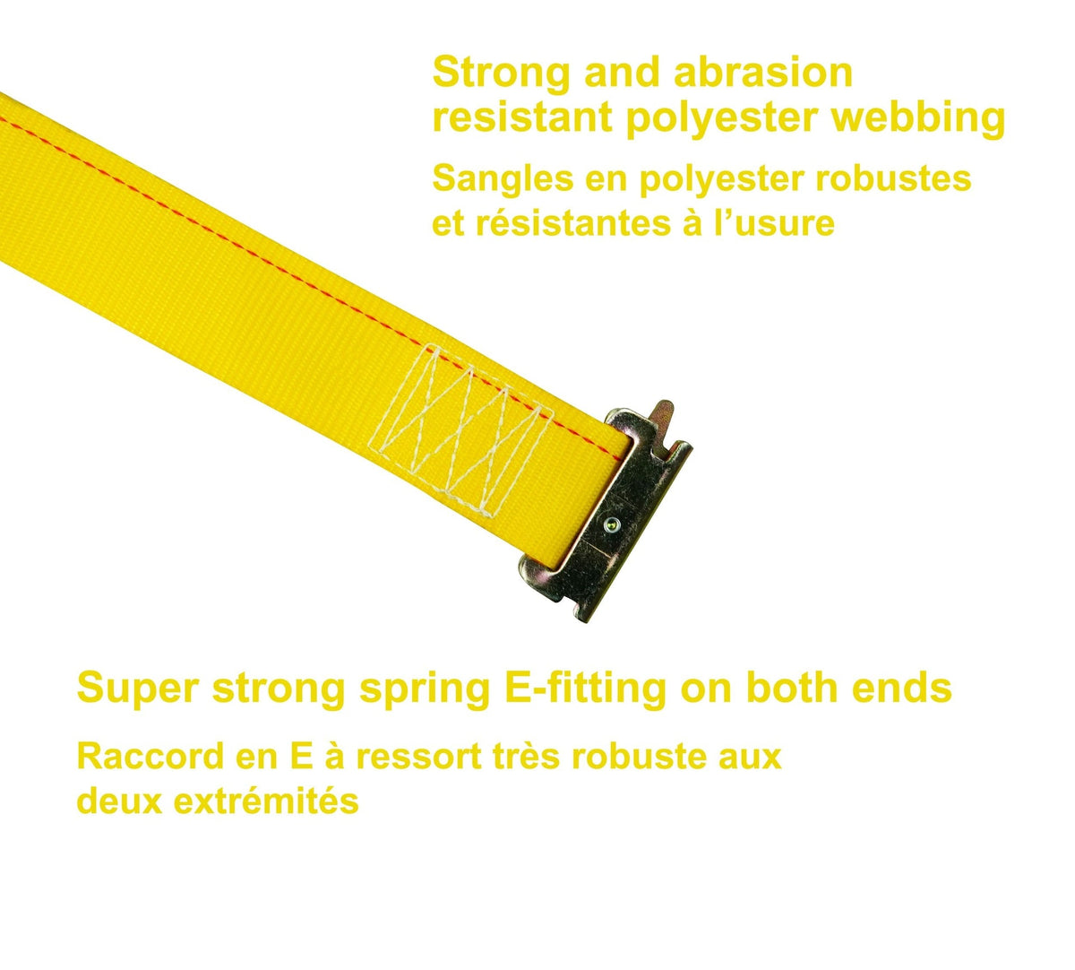 4,000-lb Commercial Ratchet Tie Down Strap, with E-Fitting, 2-in x 12-ft