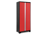 Bold Series 24-Gauge Steel RTA Storage Locker with 3 Shelves, Black/Red, 30-in