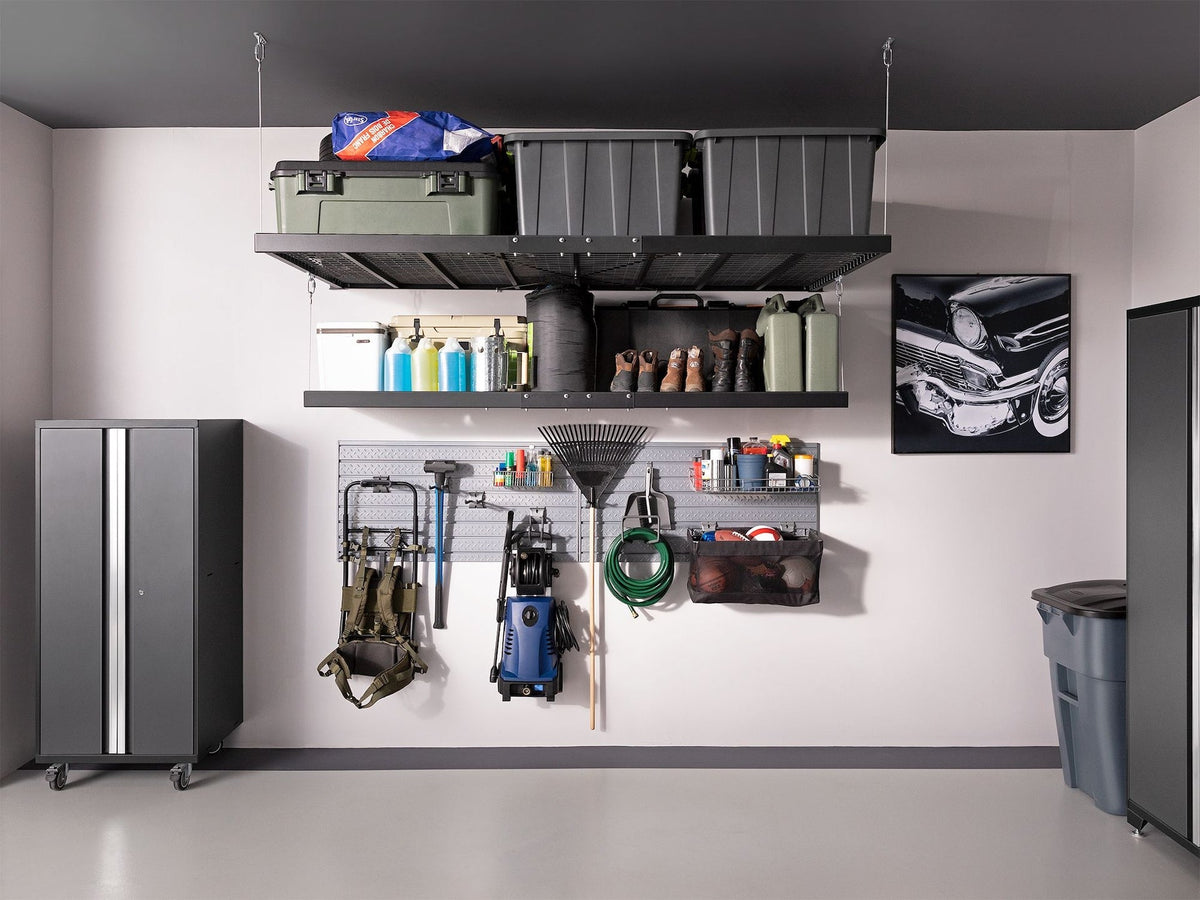 Wall Mounted Heavy-Duty Steel Shelf, 600-lb Capacity, 4-ft x 8-ft