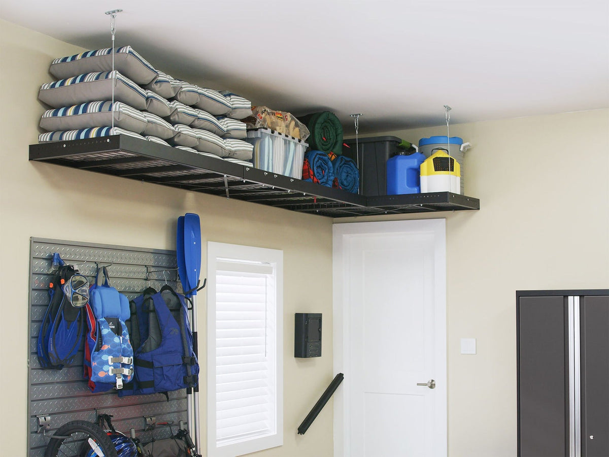 Wall Mounted Heavy-Duty Steel Shelf, 600-lb Capacity, 4-ft x 8-ft