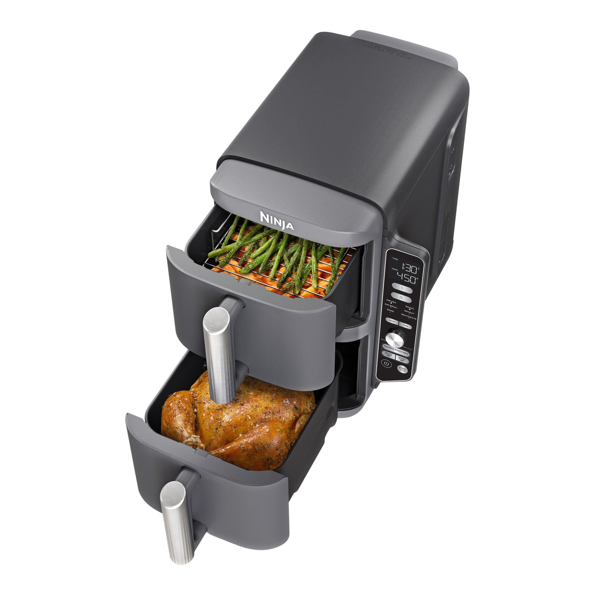 Ninja XL Multi-Rack Air Fryer with 2 Baskets & 6 Functions, 10-qt