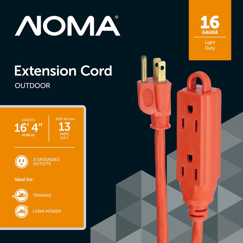 16-ft 5-in 16/3 Outdoor Extension Cord with 3 Grounded Outlets K7678