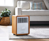 3-Setting Cabinet Heater with Child Lock, Quartz and Radiant Heating, Wood Grain Finish