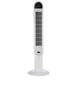 Oscillating Tower Fan, Remote Control, 3-Speed, White, 45-in