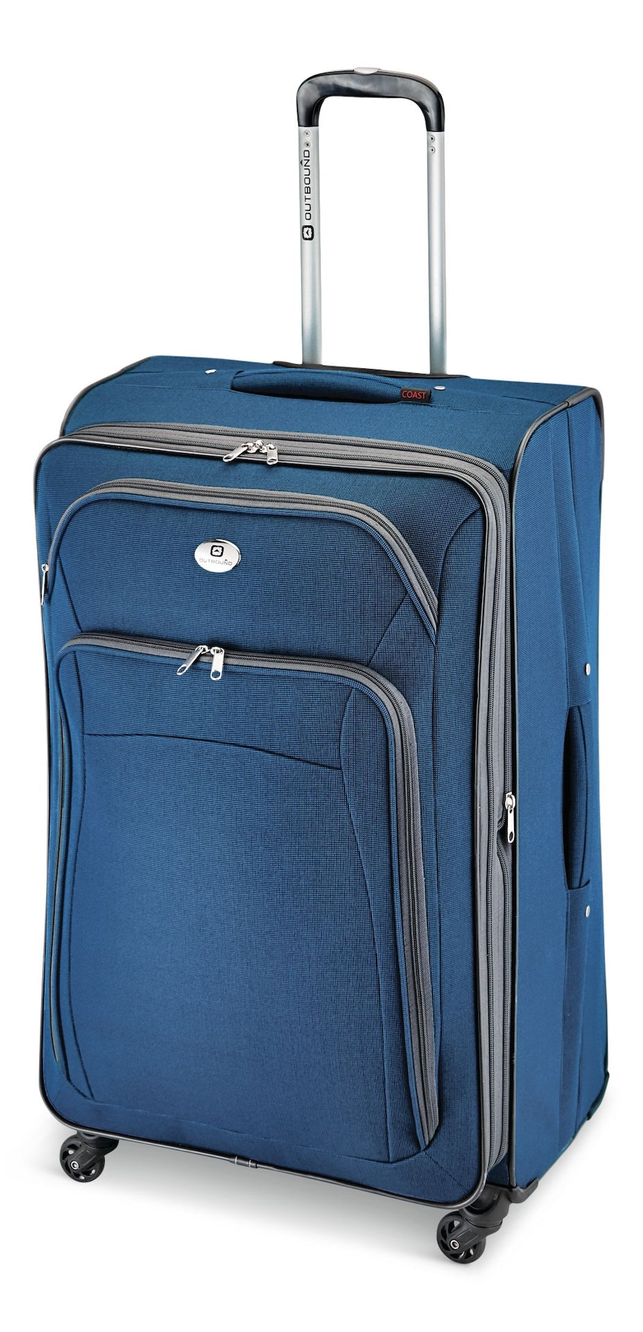 Outbound Coast Expandable Softside Spinner Wheel Travel 28-in Suitcase, Wet Pocket, Blue