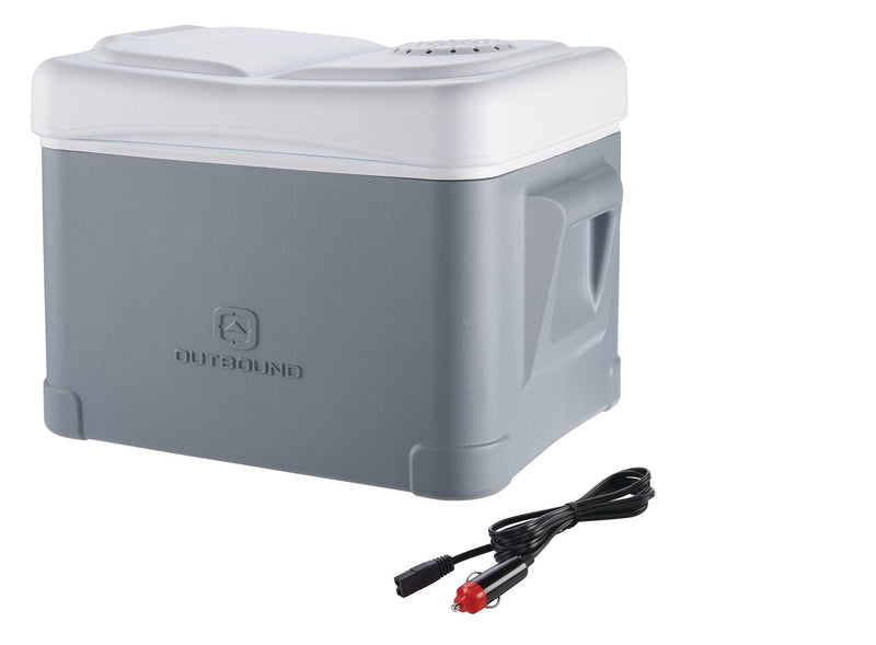 Powered Cooler, Grey/White, 35 L Q2106
