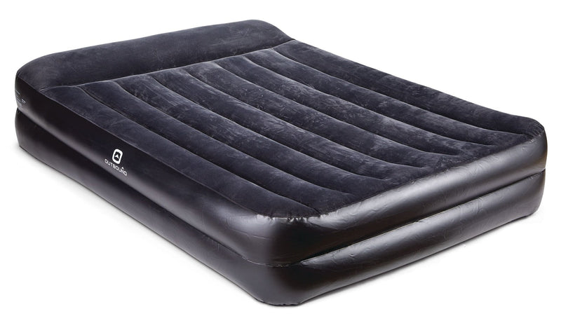Queen Double-High Inflatable Air Mattress/Airbed with Built-In 120V Pump & Pillow H4018