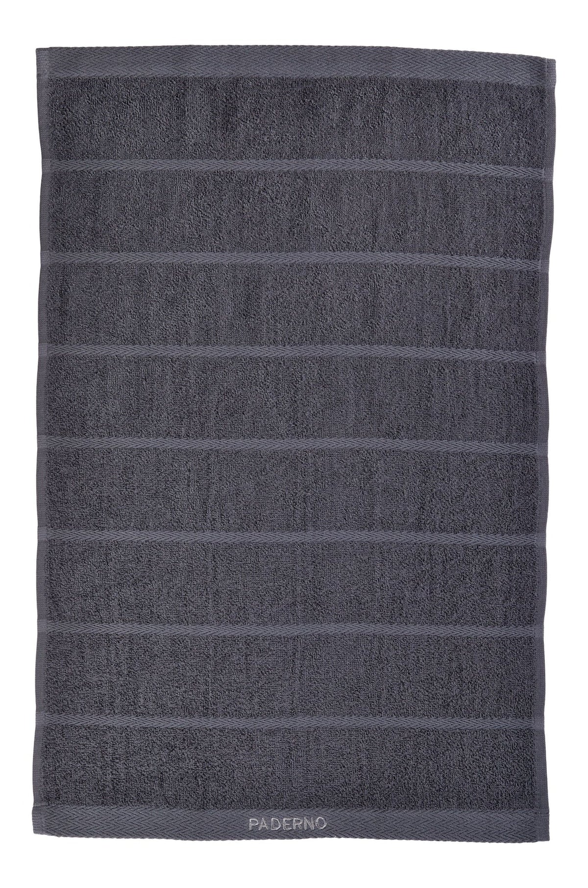 All-Purpose Ribbed Cotton Terry Kitchen Towels, Charcoal, 2-pk