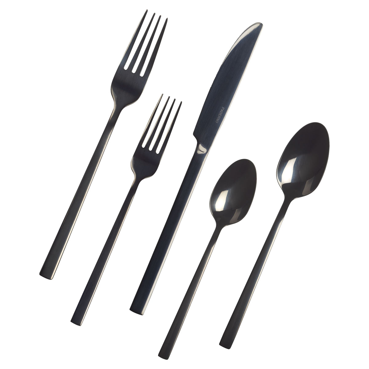 Belvedere Stainless Steel Flatware Set, Serves 4, 20-pc, Black