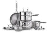 Canadian Classic Stainless Steel Cookware Set, Dishwasher & Oven Safe, 11-pc