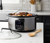 Digital Programmable Slow Cooker, Black Stainless Steel, 6qt