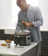 Digital Programmable Slow Cooker, Black Stainless Steel, 6qt