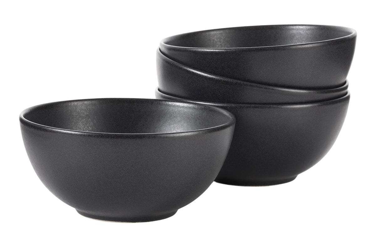 Dorset All-Purpose Stoneware Bowl, Oven Safe, 4-pk, Black Reactive