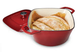 Dutch Oven, Durable Cast Iron, Oven Safe, Red, 6.5qt