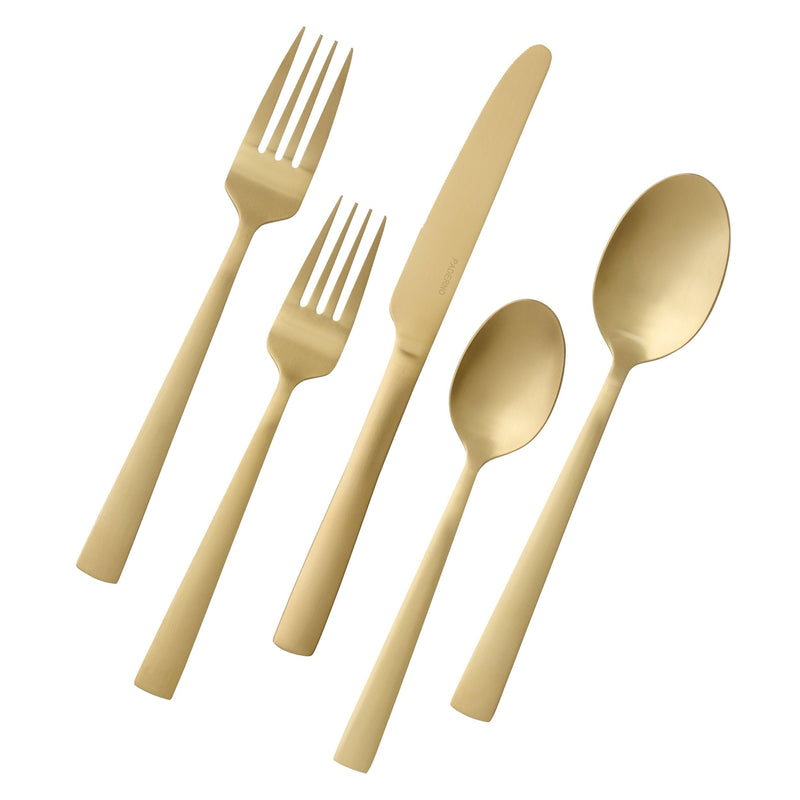Summerside Champagne Matte Stainless Steel Flatware Set, Serves 4, 20-pc G4267