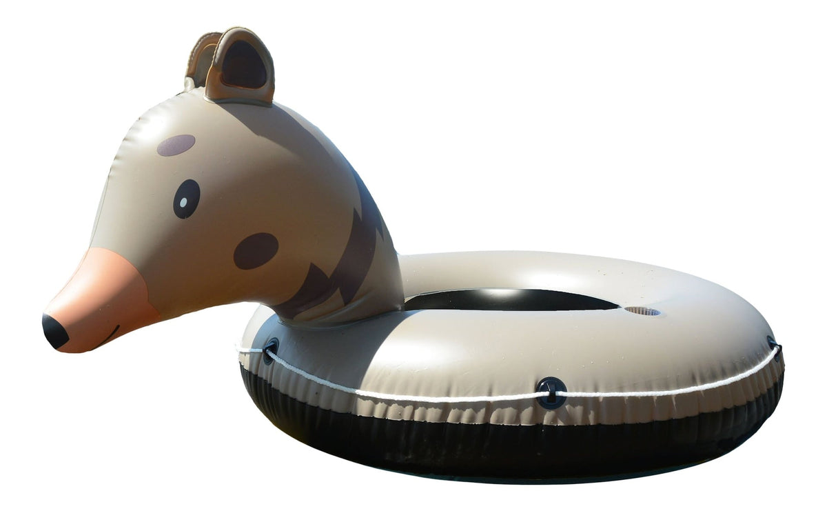 Inflatable Bear River/Lake Tube, 1-Person, Brown
