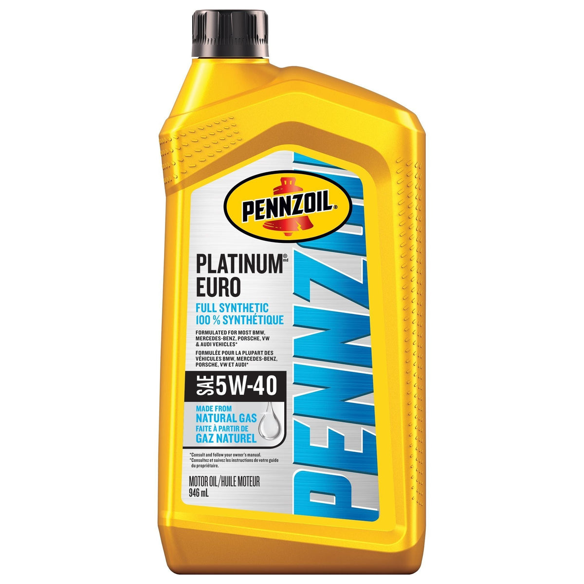Platinum Euro 5W40 Synthetic Engine/Motor Oil, 946-mL