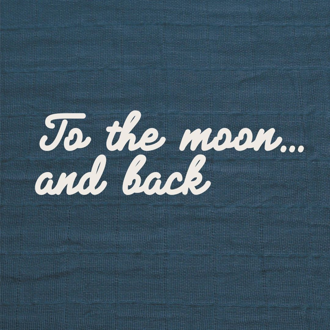 Cotton Muslin Baby Swaddle Blanket, Navy