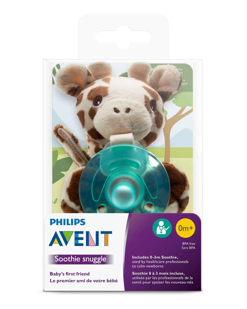 Soothie Snuggle Pacifier, Giraffe, Ages 0-3m M5444