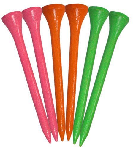 Pride Biodegradable Hardwood Golf Tee, 2-3/4-in, 50-pk, Citrus Assorted Colours H5961