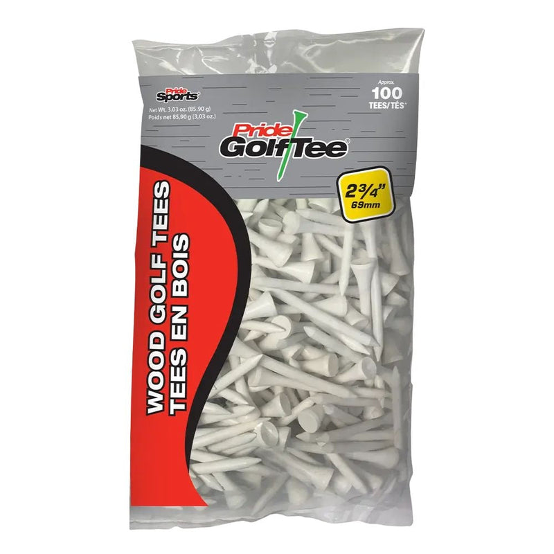 Pride Biodegradable Hardwood Golf Tee, 2-3/4-in, 50-pk, White J8189