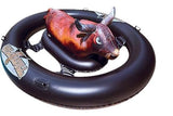 Inflatabull Inflatable Bull Ride-On Lake/Pool Float Toy, Brown